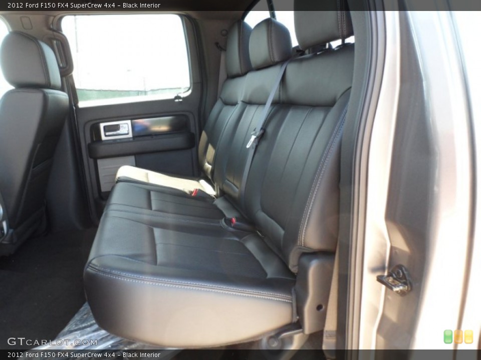 Black Interior Rear Seat for the 2012 Ford F150 FX4 SuperCrew 4x4 #62754082