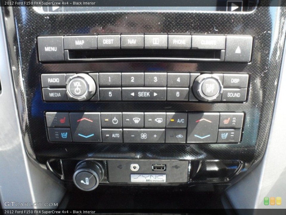 Black Interior Controls for the 2012 Ford F150 FX4 SuperCrew 4x4 #62754109