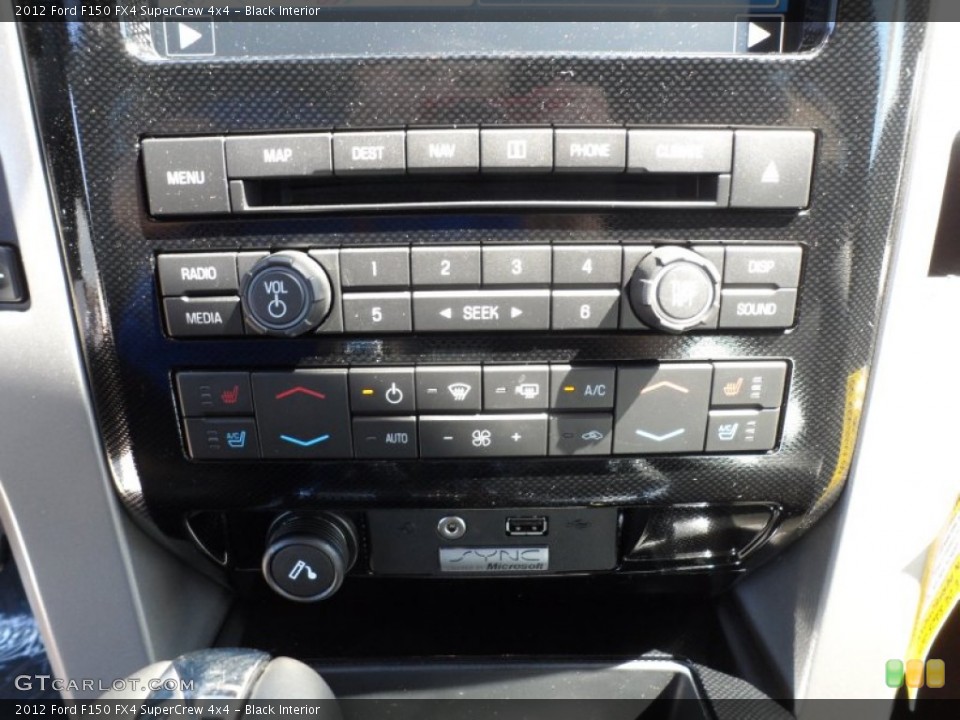 Black Interior Controls for the 2012 Ford F150 FX4 SuperCrew 4x4 #62754232