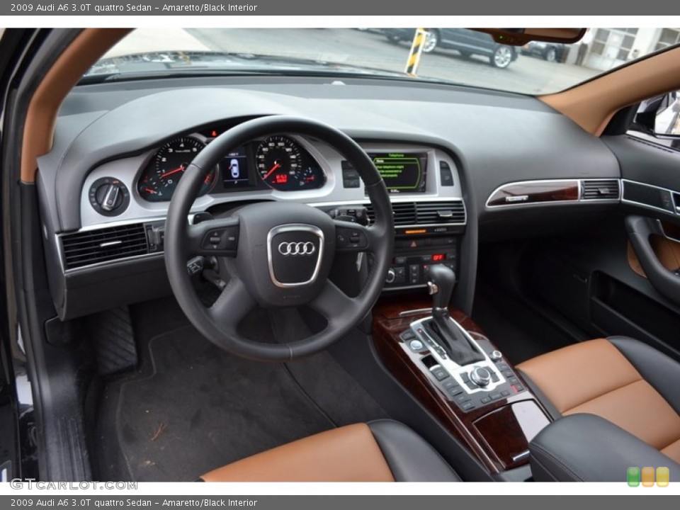 Amaretto/Black Interior Dashboard for the 2009 Audi A6 3.0T quattro Sedan #62755129