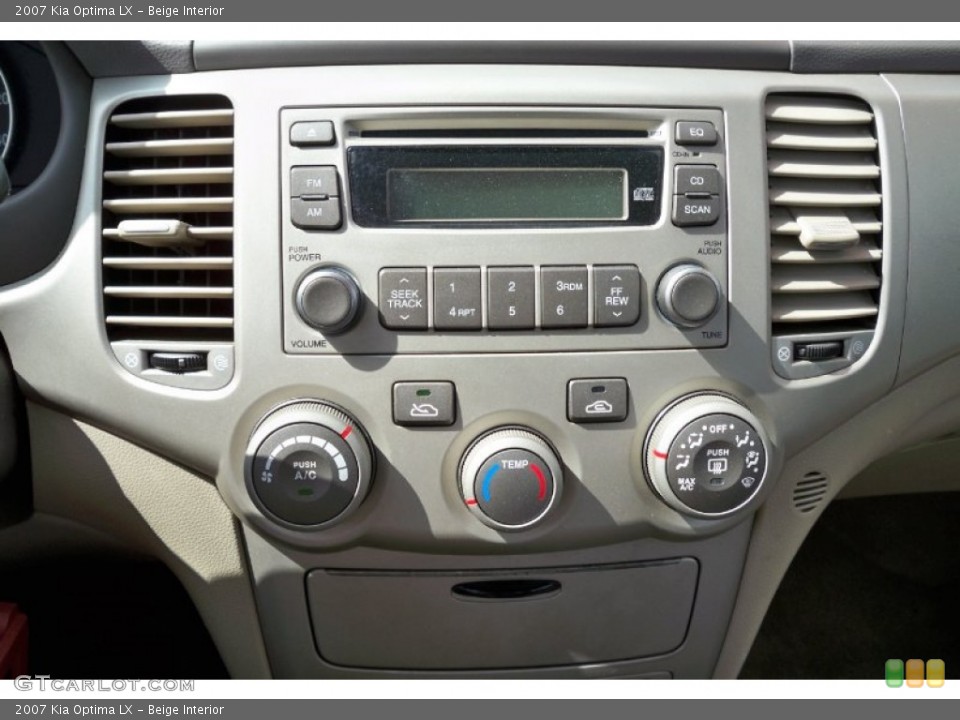 Beige Interior Controls for the 2007 Kia Optima LX #62758708
