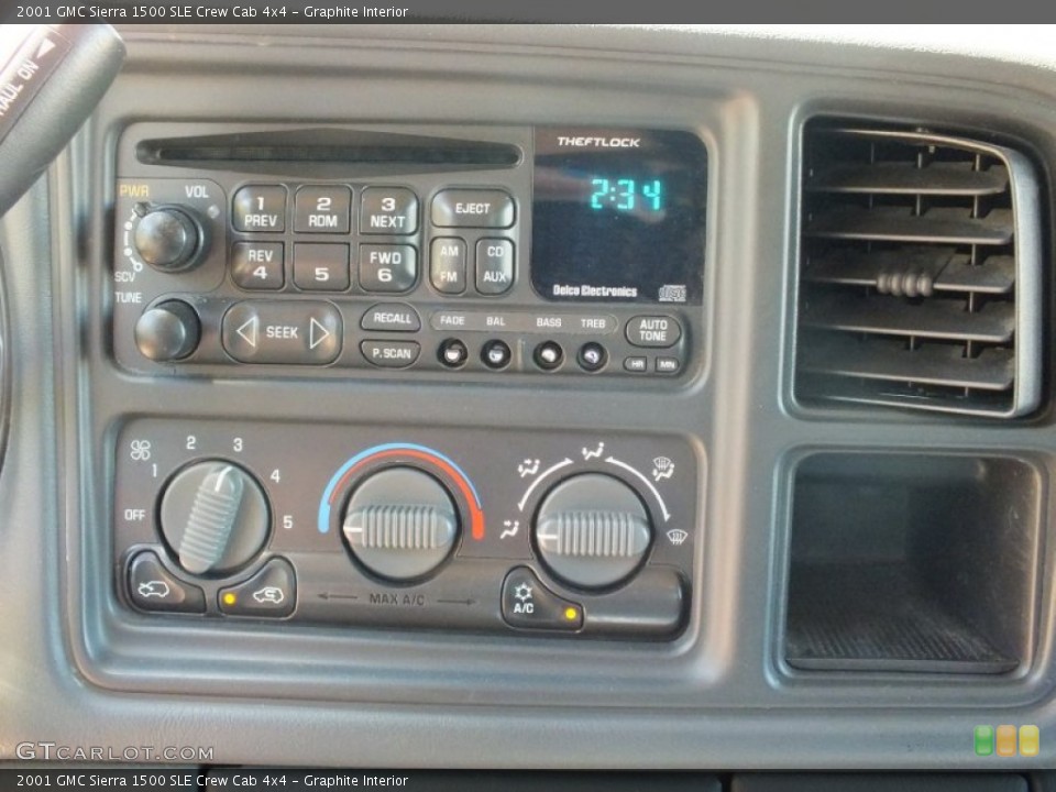 Graphite Interior Controls for the 2001 GMC Sierra 1500 SLE Crew Cab 4x4 #62761068