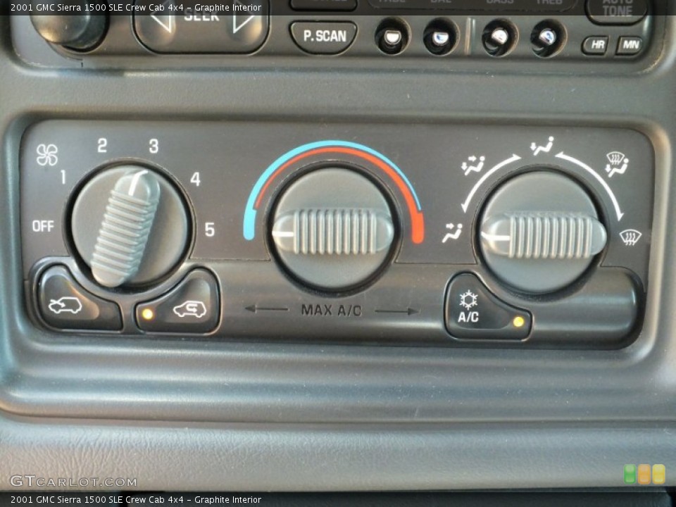 Graphite Interior Controls for the 2001 GMC Sierra 1500 SLE Crew Cab 4x4 #62761084