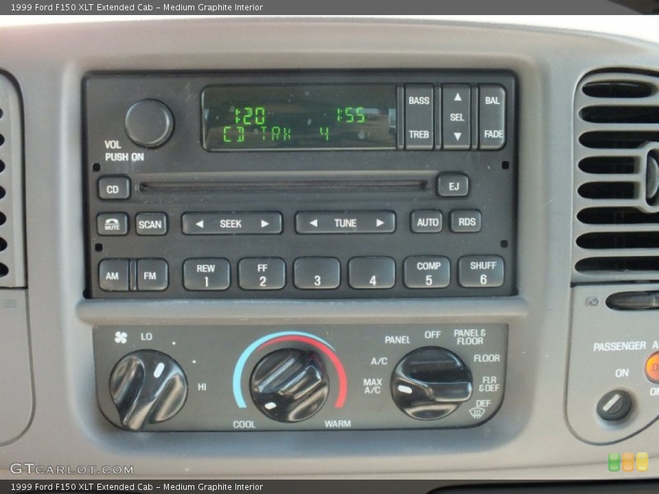Medium Graphite Interior Controls for the 1999 Ford F150 XLT Extended Cab #62761923