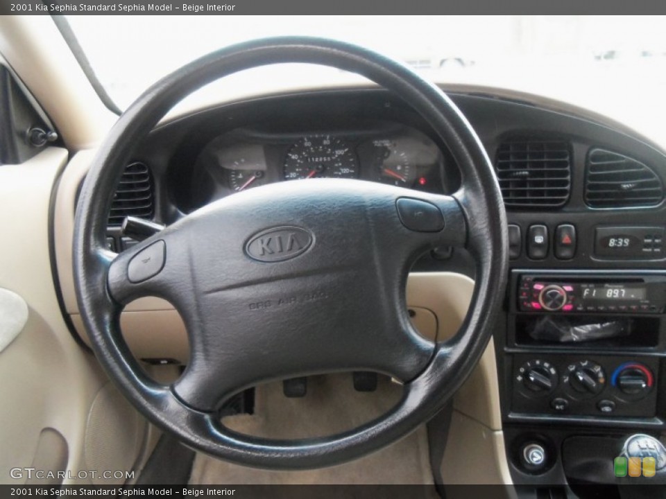 Beige Interior Steering Wheel for the 2001 Kia Sephia  #62764423