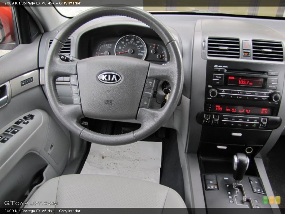 Gray Interior Dashboard for the 2009 Kia Borrego EX V6 4x4 #62766921