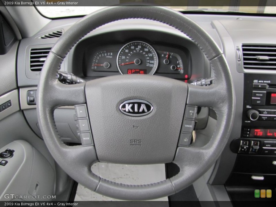 Gray Interior Steering Wheel for the 2009 Kia Borrego EX V6 4x4 #62766940