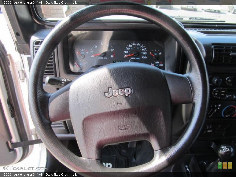 Dark Slate Gray Interior Steering Wheel for the 2006 Jeep Wrangler X 4x4 #62767181