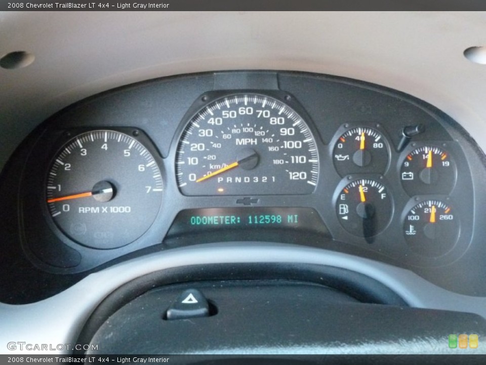 Light Gray Interior Gauges for the 2008 Chevrolet TrailBlazer LT 4x4 #62767274