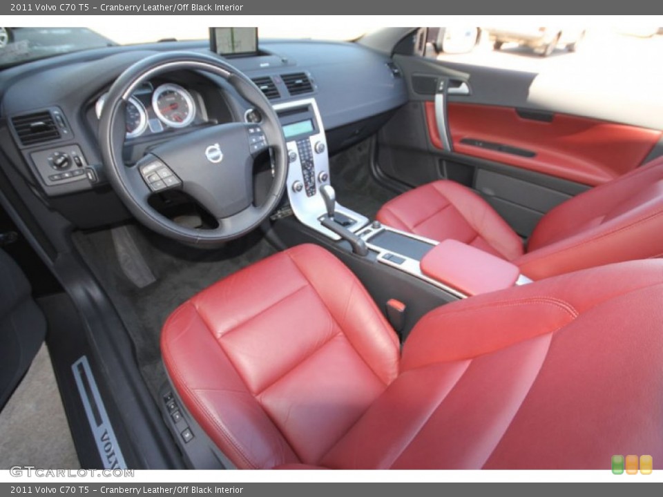 Cranberry Leather/Off Black Interior Photo for the 2011 Volvo C70 T5 #62769656