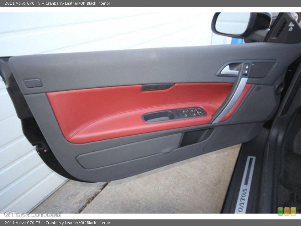 Cranberry Leather/Off Black Interior Door Panel for the 2011 Volvo C70 T5 #62769687