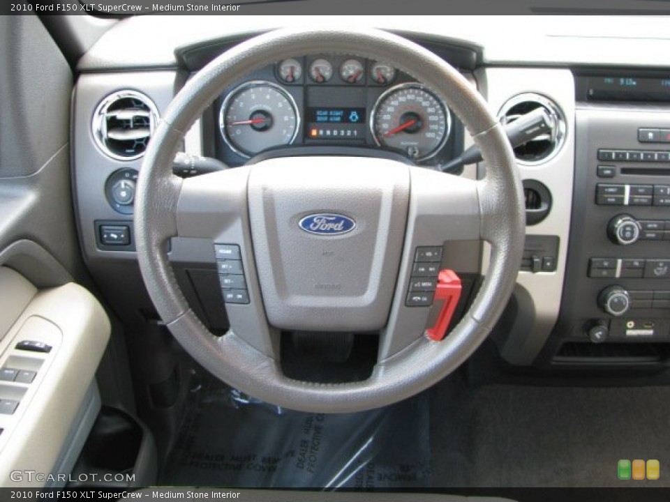 Medium Stone Interior Steering Wheel for the 2010 Ford F150 XLT SuperCrew #62772288