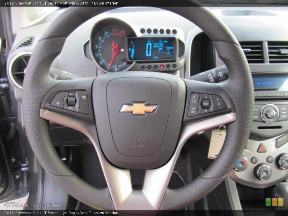 Jet Black/Dark Titanium Interior Steering Wheel for the 2012 Chevrolet Sonic LT Sedan #62774577