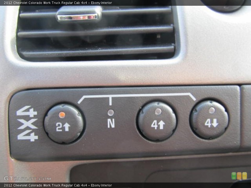Ebony Interior Controls for the 2012 Chevrolet Colorado Work Truck Regular Cab 4x4 #62775003