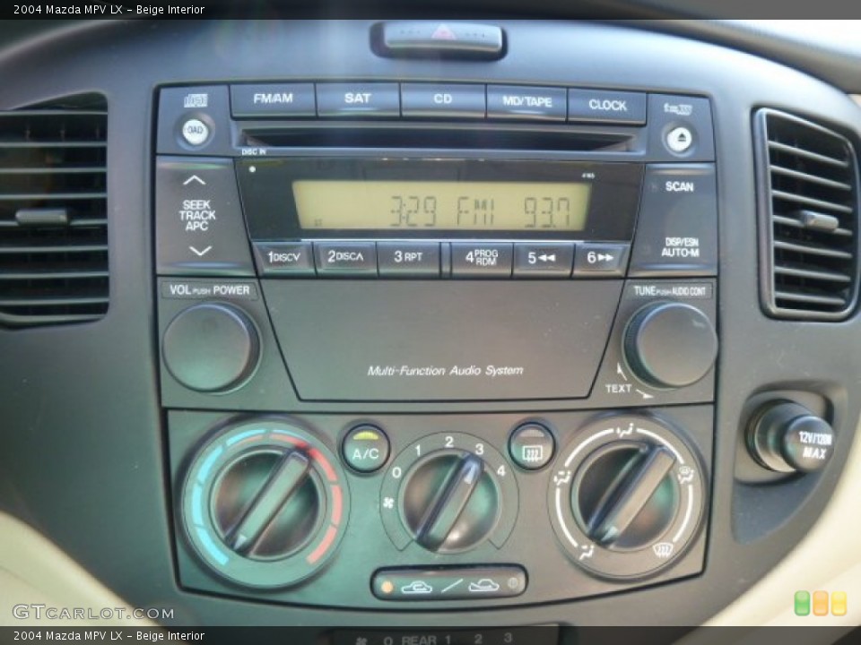 Beige Interior Controls for the 2004 Mazda MPV LX #62775927