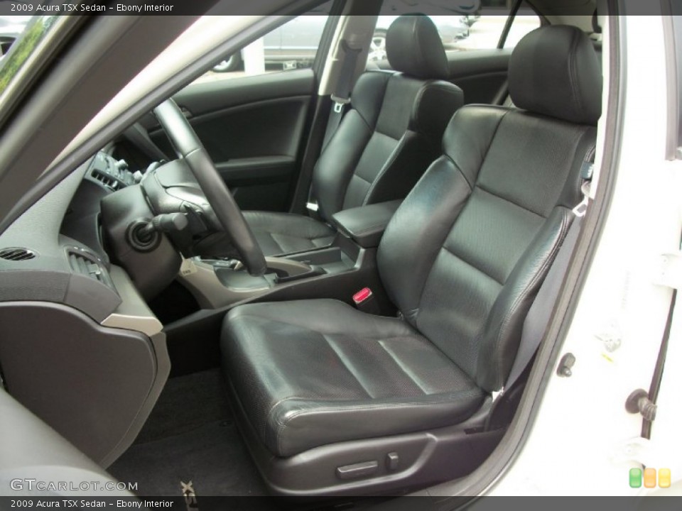 Ebony Interior Front Seat for the 2009 Acura TSX Sedan #62777941