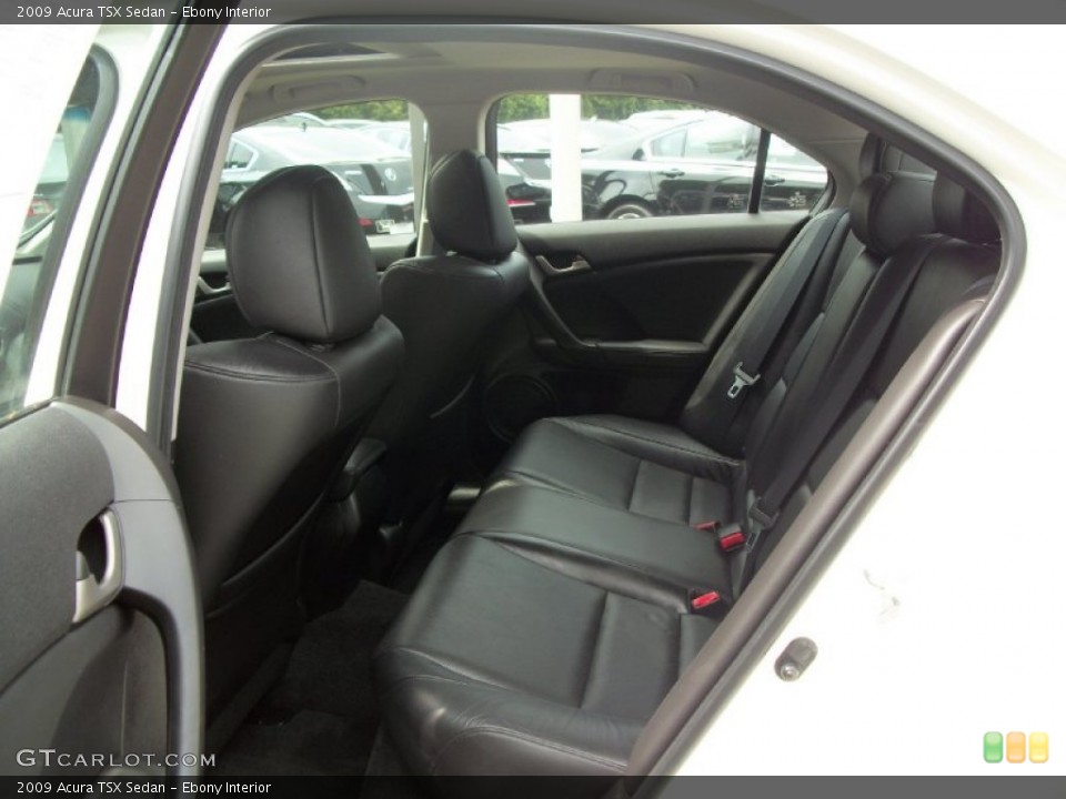 Ebony Interior Rear Seat for the 2009 Acura TSX Sedan #62777969