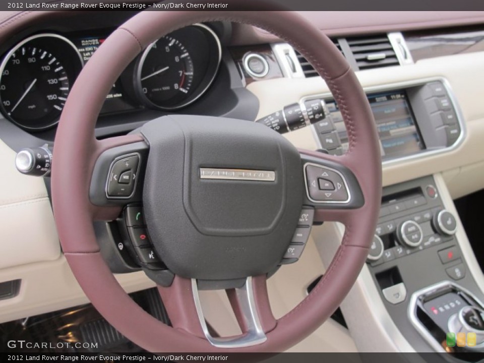 Ivory/Dark Cherry Interior Steering Wheel for the 2012 Land Rover Range Rover Evoque Prestige #62778258
