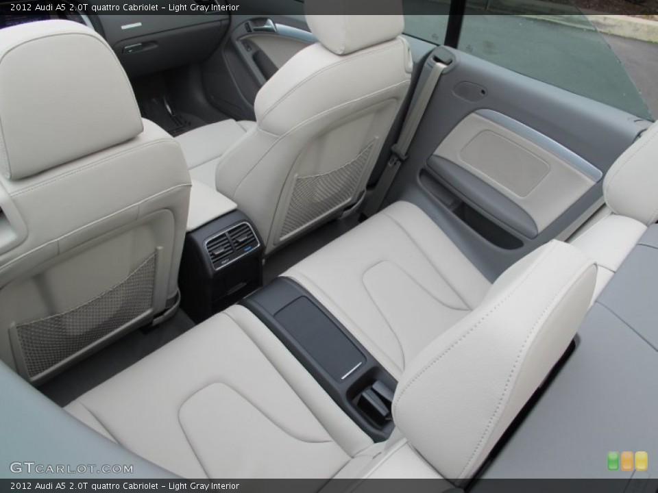 Light Gray Interior Rear Seat for the 2012 Audi A5 2.0T quattro Cabriolet #62778651