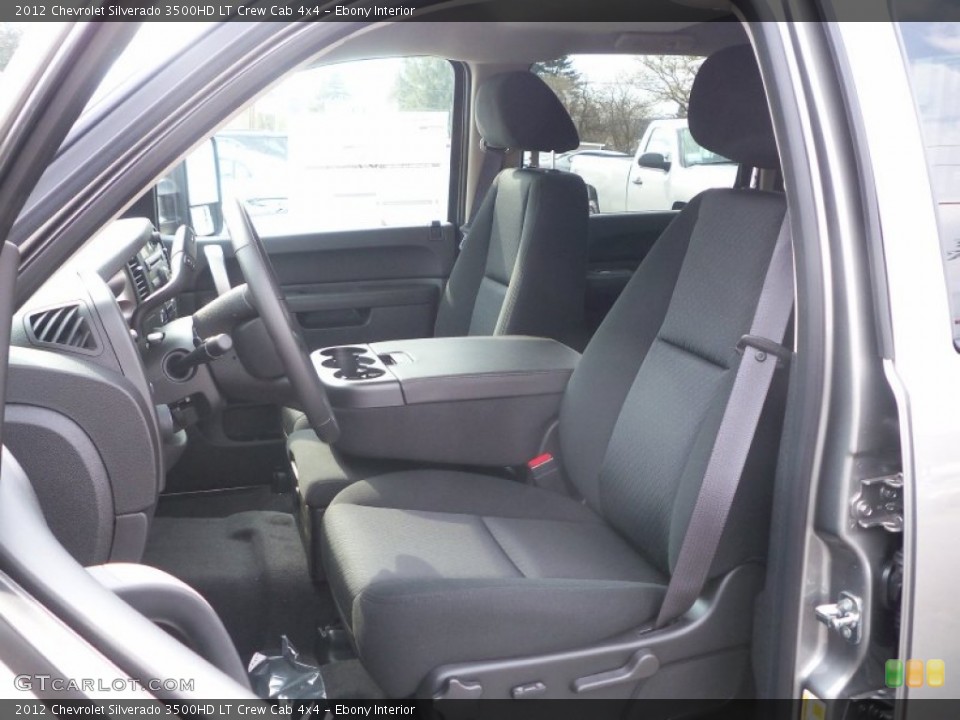 Ebony Interior Front Seat for the 2012 Chevrolet Silverado 3500HD LT Crew Cab 4x4 #62786394