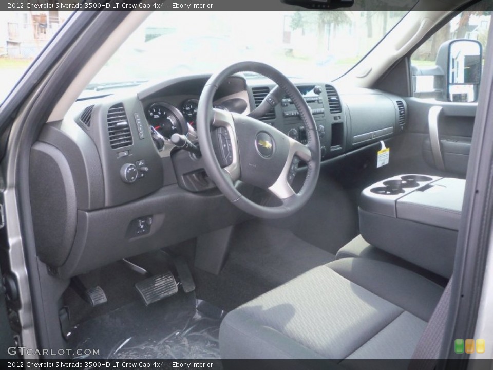 Ebony Interior Photo for the 2012 Chevrolet Silverado 3500HD LT Crew Cab 4x4 #62786403