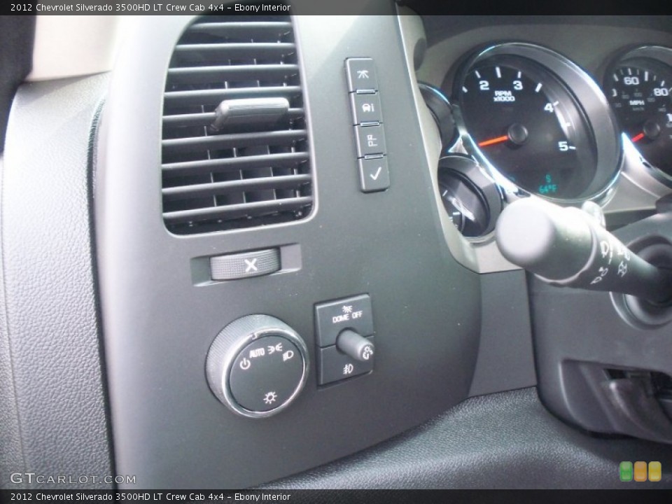 Ebony Interior Controls for the 2012 Chevrolet Silverado 3500HD LT Crew Cab 4x4 #62786430