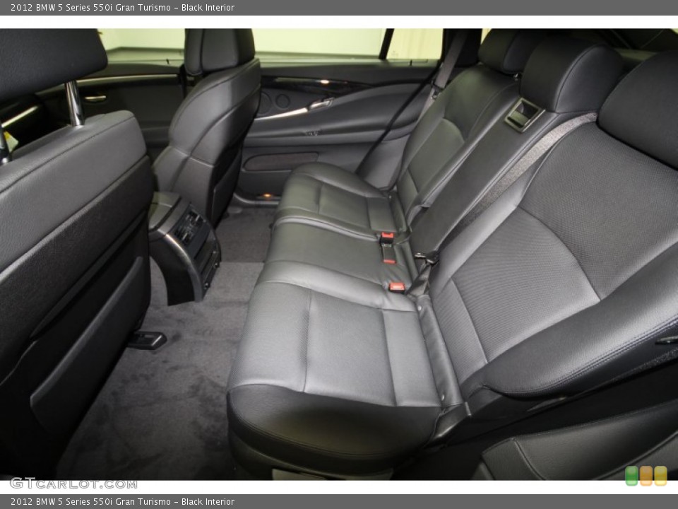 Black Interior Rear Seat for the 2012 BMW 5 Series 550i Gran Turismo #62787030