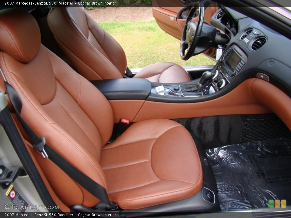 Cognac Brown Interior Front Seat for the 2007 Mercedes-Benz SL 550 Roadster #62787996