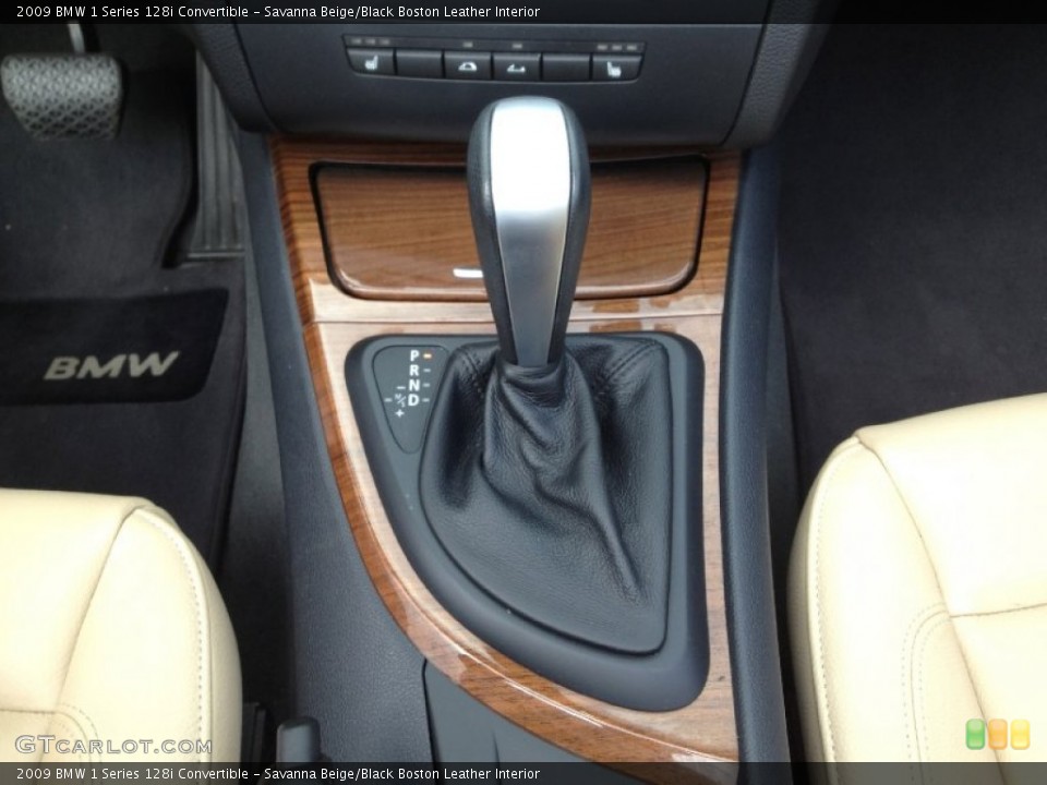 Savanna Beige/Black Boston Leather Interior Transmission for the 2009 BMW 1 Series 128i Convertible #62789547