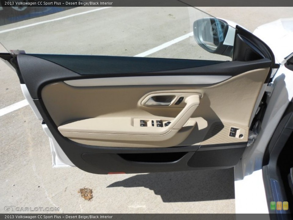 Desert Beige/Black Interior Door Panel for the 2013 Volkswagen CC Sport Plus #62789948