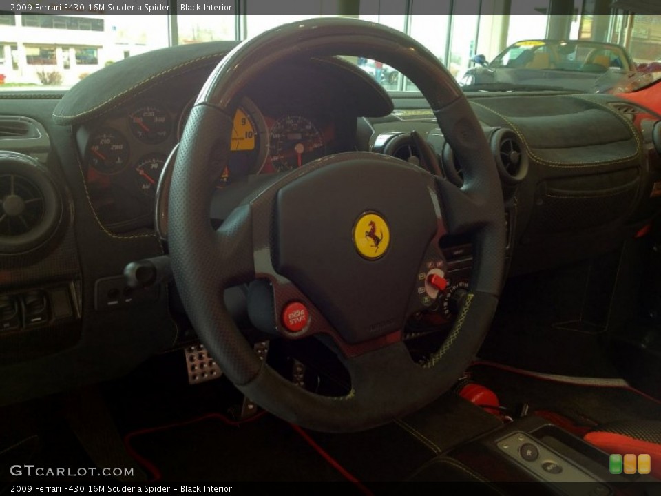 Black Interior Steering Wheel for the 2009 Ferrari F430 16M Scuderia Spider #62791159