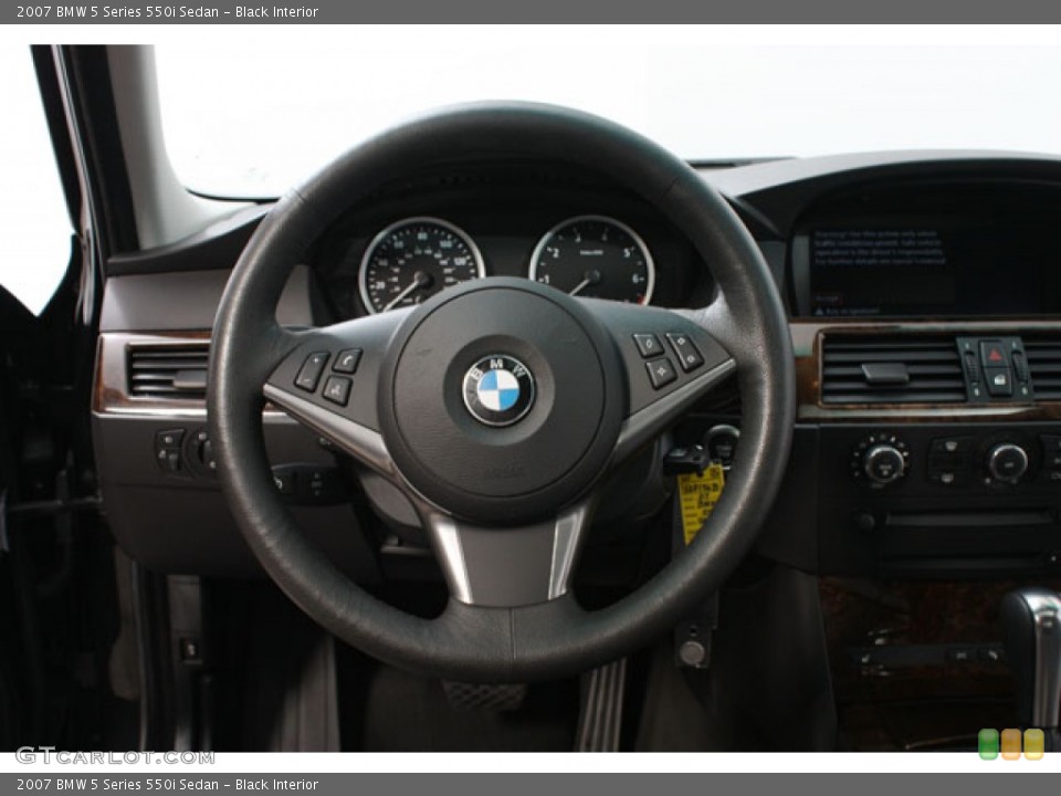 Black Interior Steering Wheel for the 2007 BMW 5 Series 550i Sedan #62793563