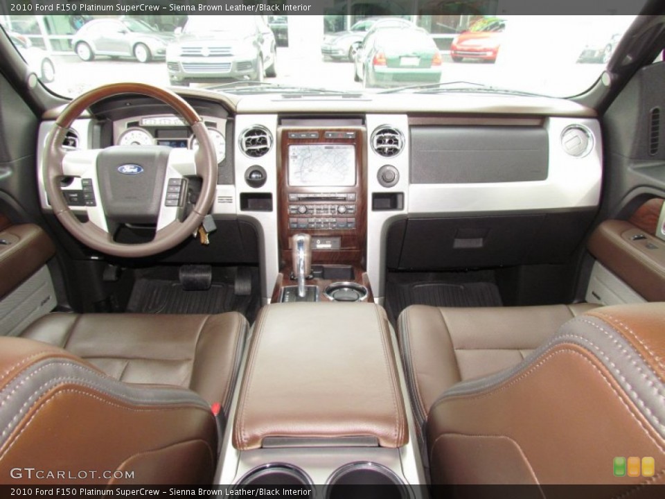 Sienna Brown Leather/Black Interior Dashboard for the 2010 Ford F150 Platinum SuperCrew #62796073