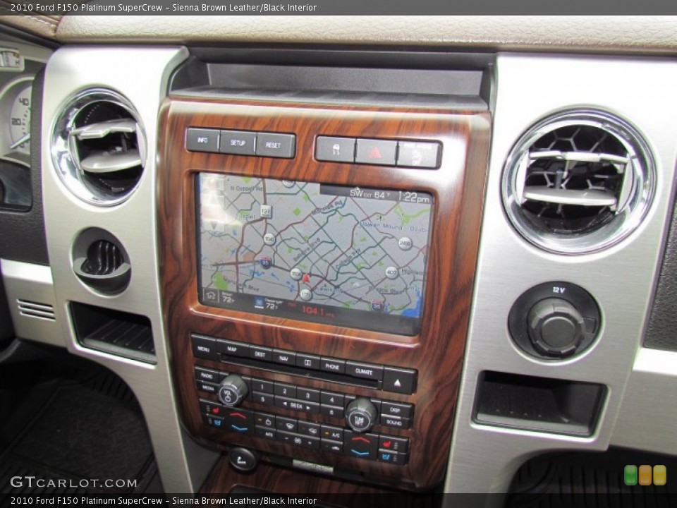 Sienna Brown Leather/Black Interior Navigation for the 2010 Ford F150 Platinum SuperCrew #62796100