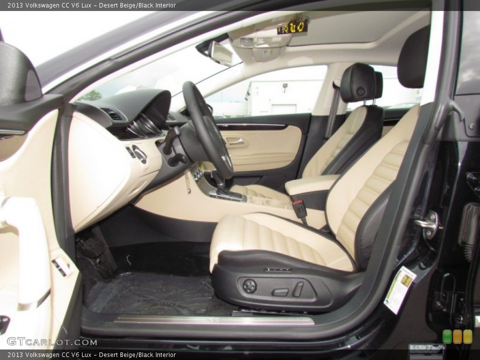 Desert Beige/Black Interior Photo for the 2013 Volkswagen CC V6 Lux #62796241