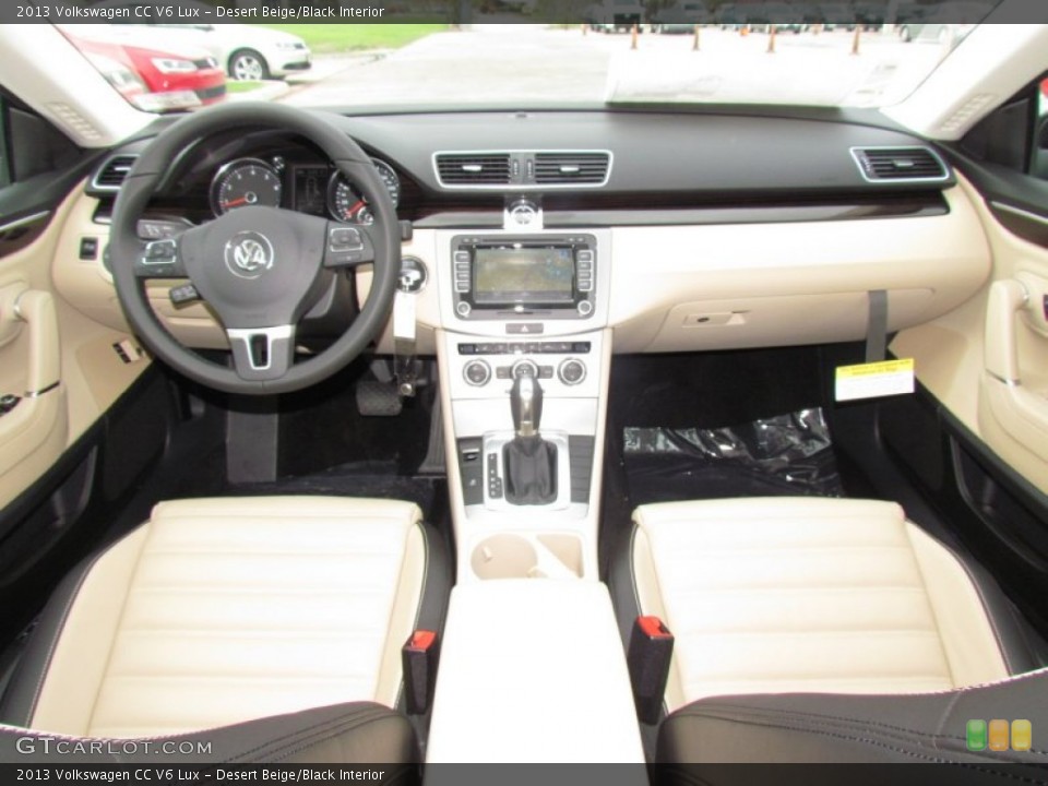 Desert Beige/Black Interior Dashboard for the 2013 Volkswagen CC V6 Lux #62796259
