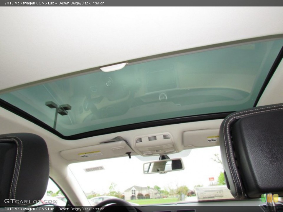 Desert Beige/Black Interior Sunroof for the 2013 Volkswagen CC V6 Lux #62796268