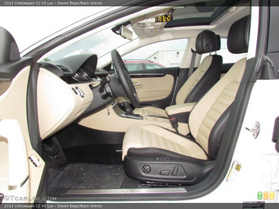 Desert Beige/Black Interior Photo for the 2013 Volkswagen CC V6 Lux #62796301