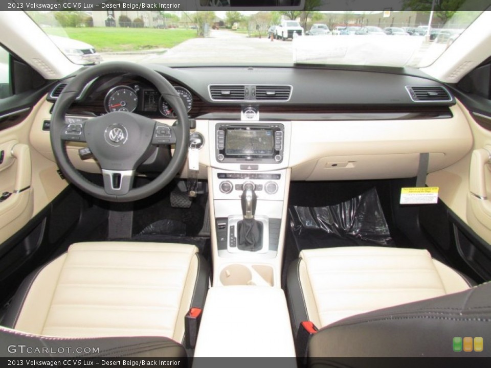 Desert Beige/Black Interior Dashboard for the 2013 Volkswagen CC V6 Lux #62796319