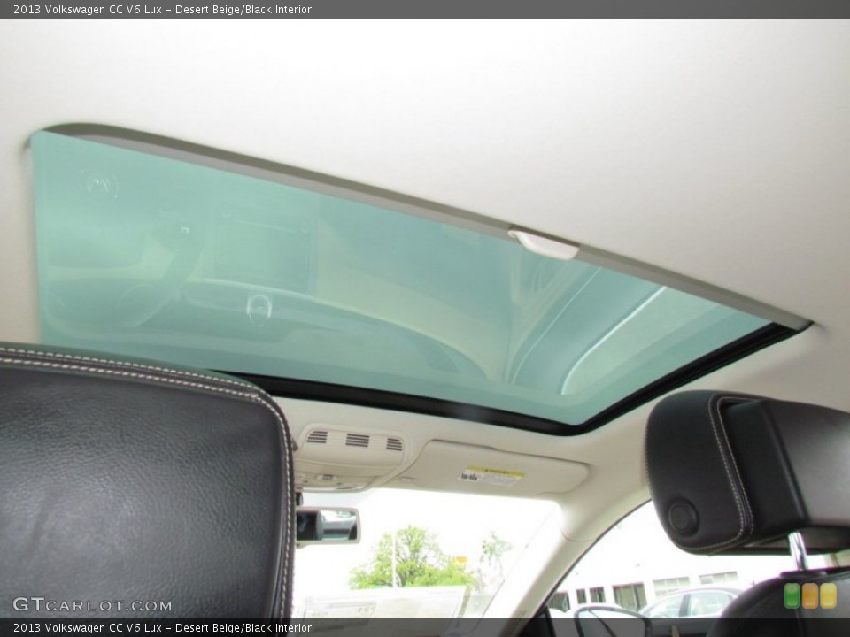 Desert Beige/Black Interior Sunroof for the 2013 Volkswagen CC V6 Lux #62796328