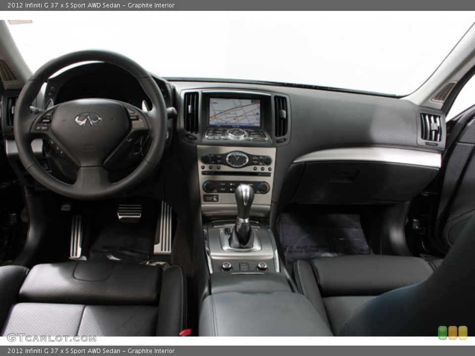 Graphite Interior Dashboard for the 2012 Infiniti G 37 x S Sport AWD Sedan #62797171