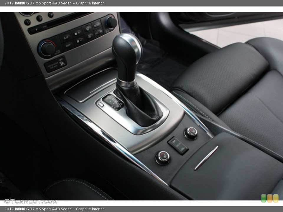 Graphite Interior Transmission for the 2012 Infiniti G 37 x S Sport AWD Sedan #62797226