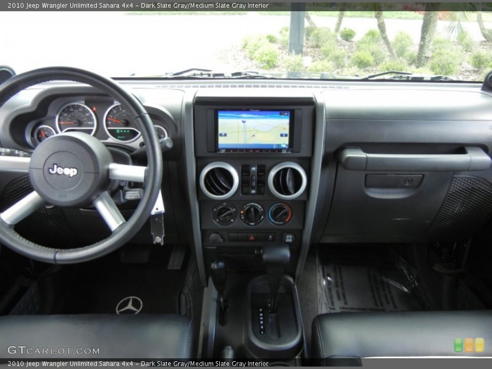 Dark Slate Gray/Medium Slate Gray Interior Dashboard for the 2010 Jeep Wrangler Unlimited Sahara 4x4 #62799856