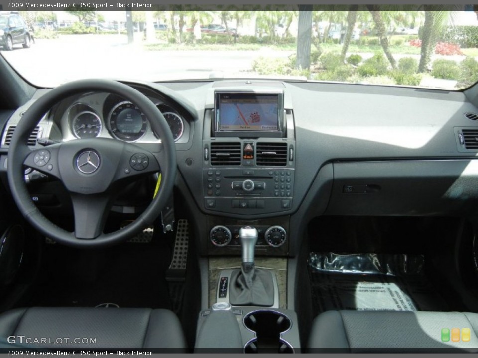 Black Interior Dashboard for the 2009 Mercedes-Benz C 350 Sport #62800135
