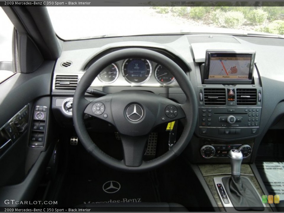 Black Interior Dashboard for the 2009 Mercedes-Benz C 350 Sport #62800144