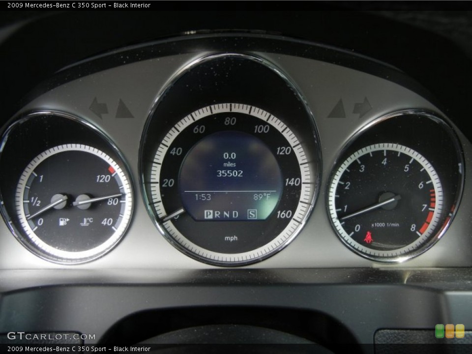 Black Interior Gauges for the 2009 Mercedes-Benz C 350 Sport #62800153