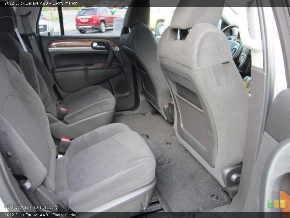 Ebony Interior Rear Seat for the 2012 Buick Enclave AWD #62800431