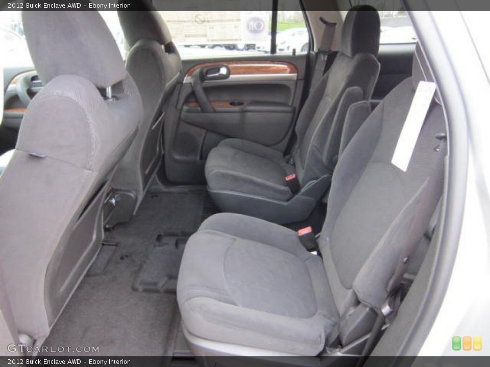 Ebony Interior Rear Seat for the 2012 Buick Enclave AWD #62800447