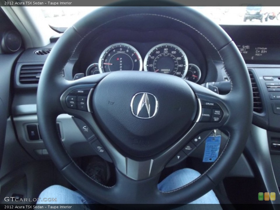 Taupe Interior Steering Wheel for the 2012 Acura TSX Sedan #62801513