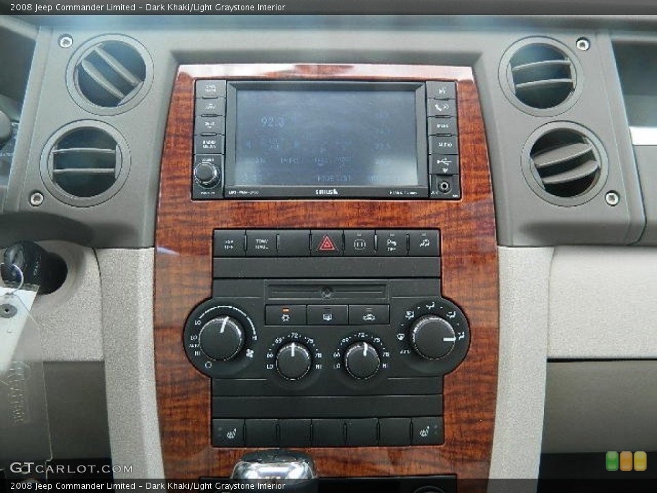Dark Khaki/Light Graystone Interior Controls for the 2008 Jeep Commander Limited #62802076